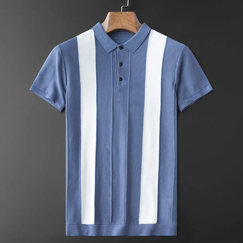 Premium Dual Stripe Textured Polo T-Shirt