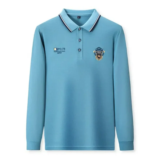 Heritage Embroidered Long Sleeve Polo